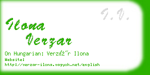 ilona verzar business card